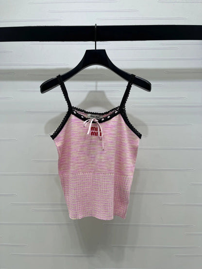 Miumiu 2026 Gradient Camisole Pink and Blue Polyester Viscose 352411
