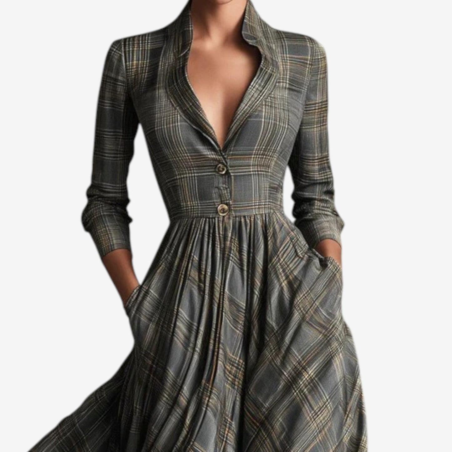 Trinity™ | Chic Chekered Dress