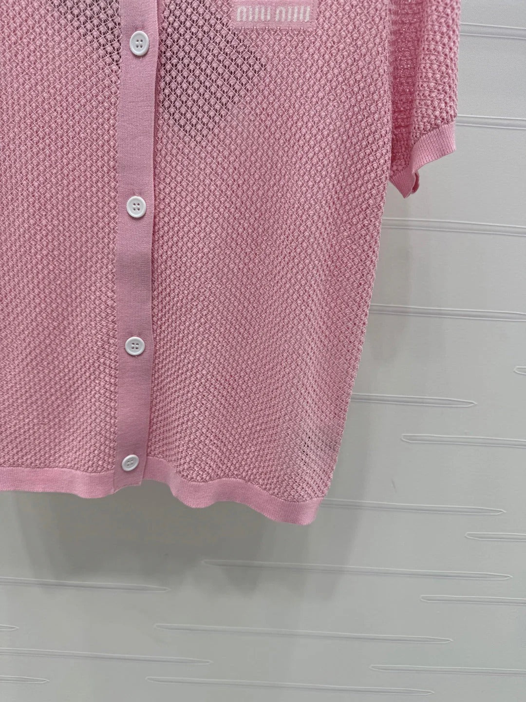MIU 25S SHORT SLEEVE ROUND NECK CARDIGAN 264270