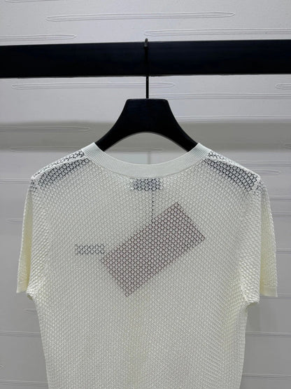 MIU 25S SHORT SLEEVE ROUND NECK CARDIGAN 264268