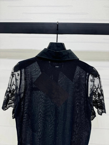 MIU 25S SEE THROUGH COLLAR SHIRT 264112