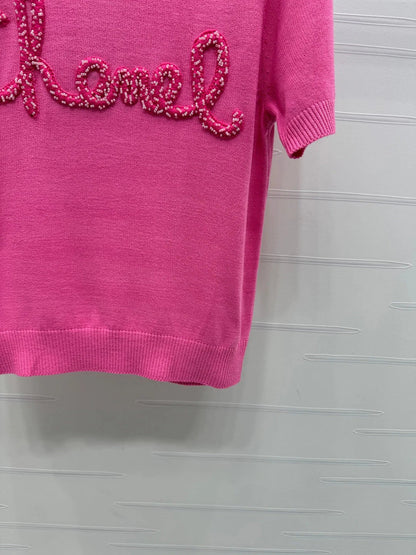 CHANEL SHORT-SLEEVE CREW NECK SWEATER 269418