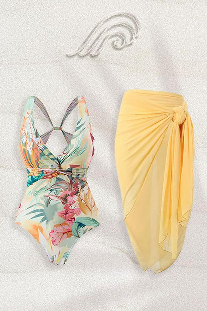Conjunto de baño de dos piezas con estampado vintage de Ira 