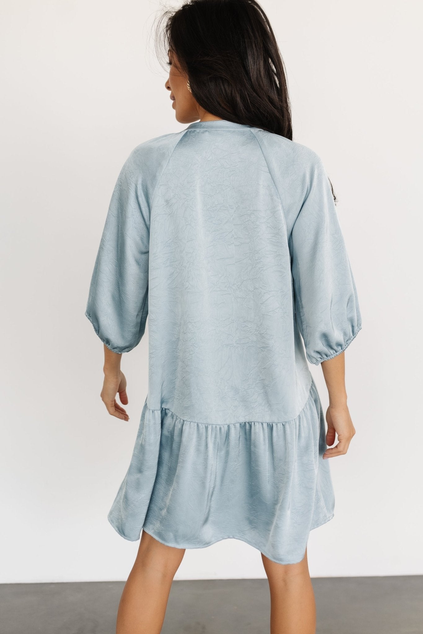 Janice Button Dress | Blue