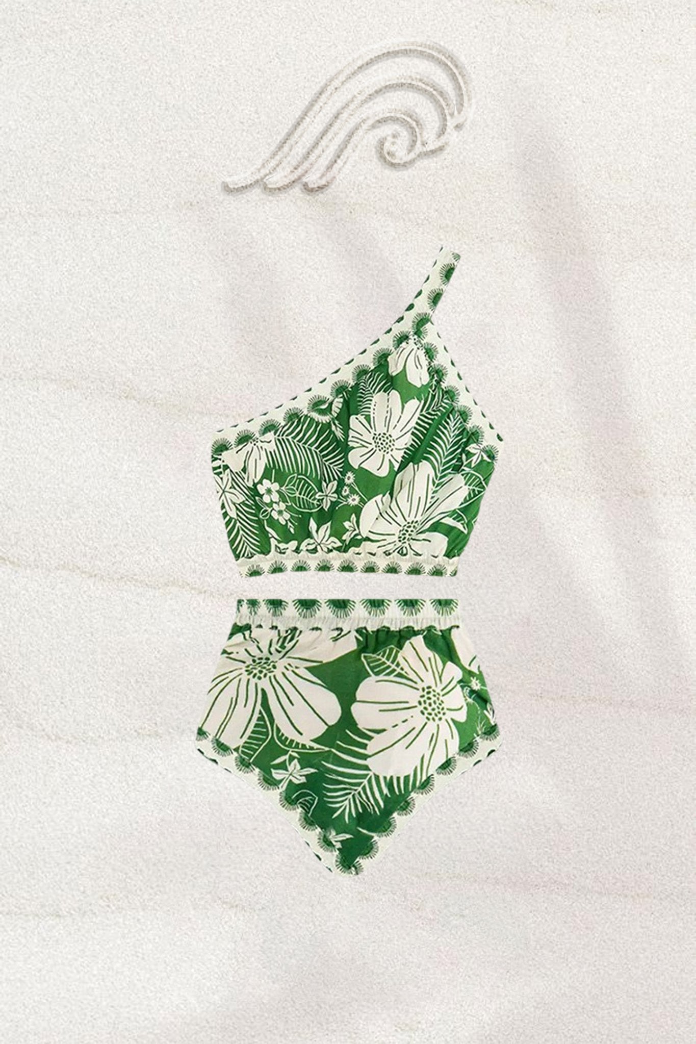 Conjunto de baño tropical de un solo hombro Jasmine 
