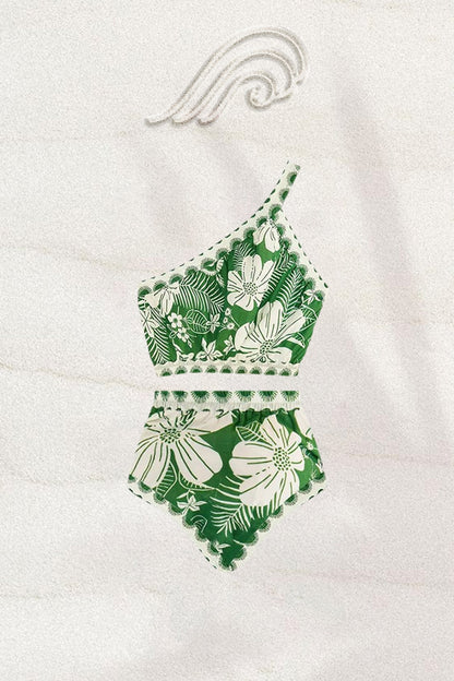 Conjunto de baño tropical de un solo hombro Jasmine 