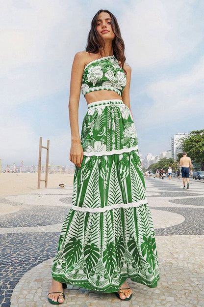 Conjunto de baño tropical de un solo hombro Jasmine 