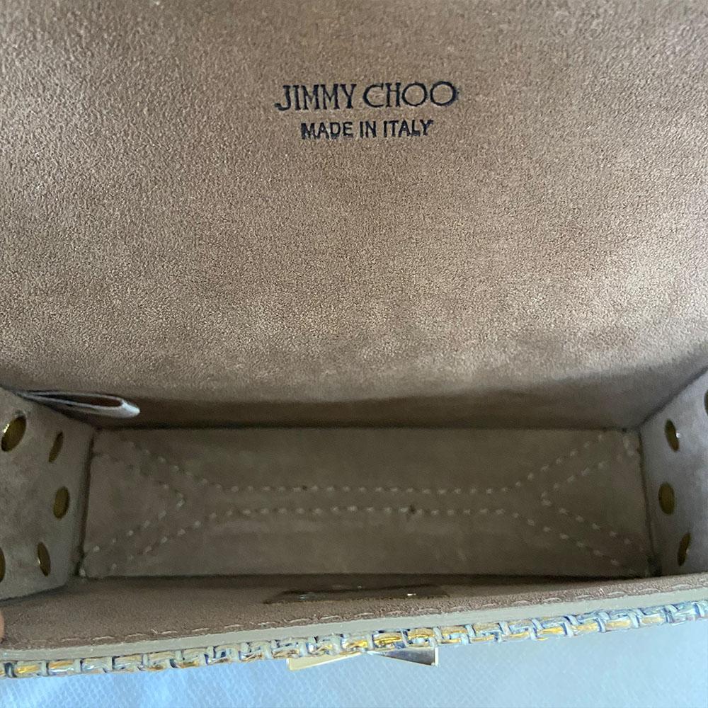 Jimmy Choo Lockett Petite Frayed Metallic Tweed Shoulder Bag