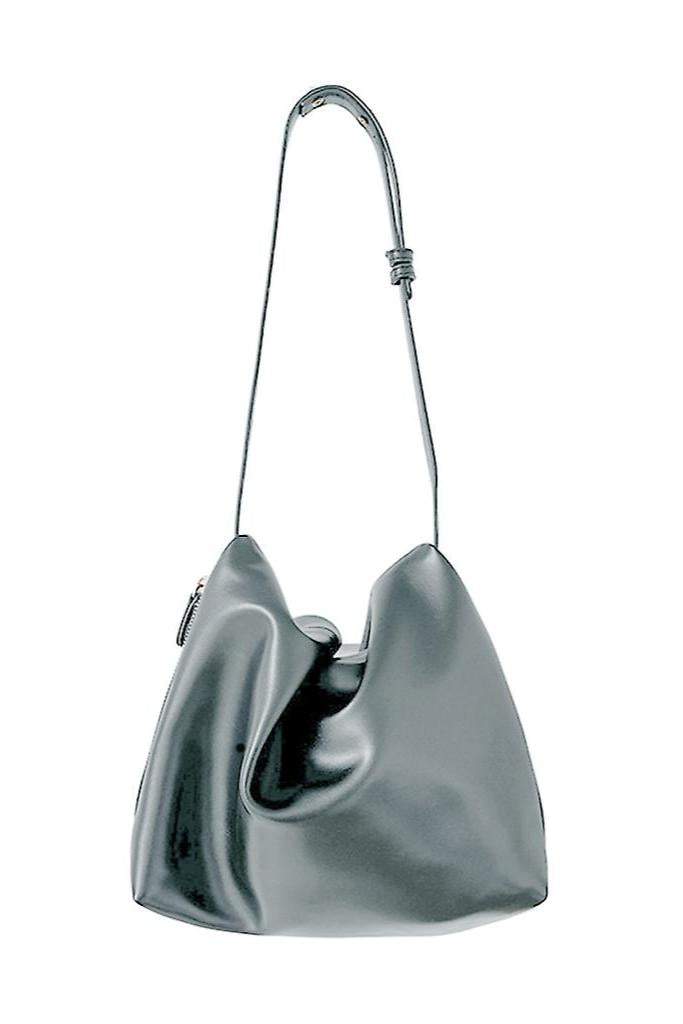 Bolso de piel sintética sólida con cremallera lateral 