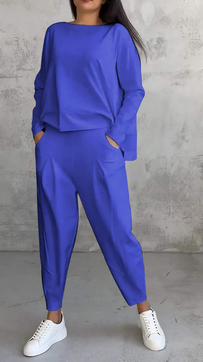Nora | Women's 2 Piece Lounge Set Long Sleeve Top and Pants