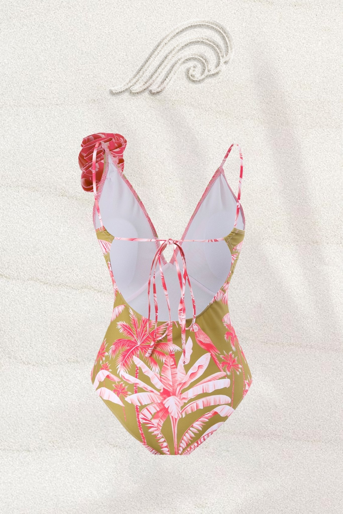 Conjunto de baño de dos piezas con estampado tropical Karena 