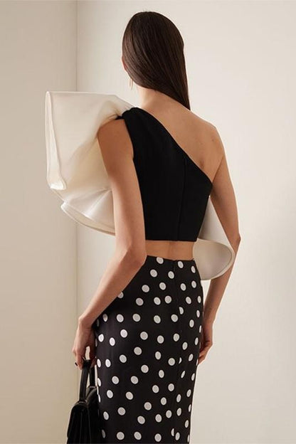Conjunto de baño de lunares de un solo hombro Lindsay 