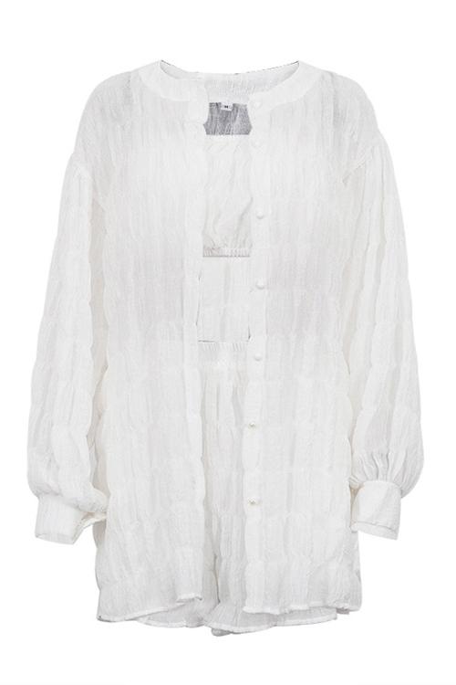 Conjunto de tres piezas de gasa texturizada Lola 