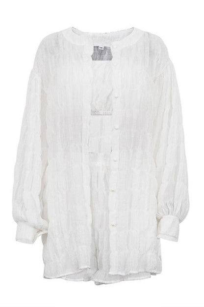 Conjunto de tres piezas de gasa texturizada Lola 