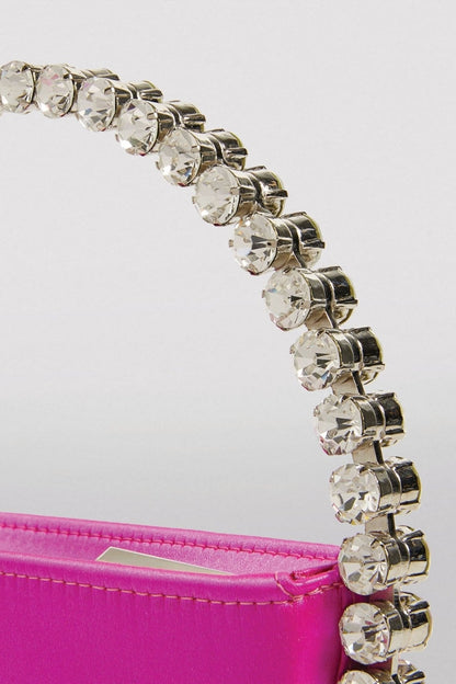 Bolso de satén con lazo Madge Diamante 