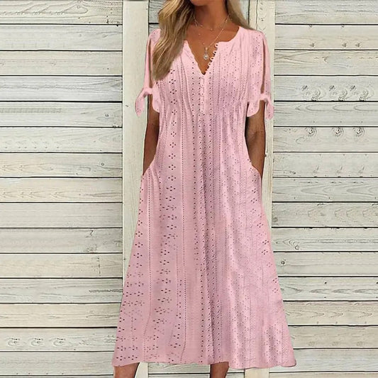 Antoinette - Midi Dress - Leisure - Material - Ideal for Summer