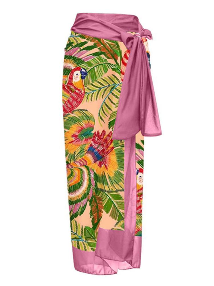 Conjunto de baño con estampado tropical Mamie 