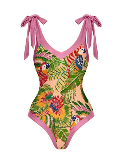 Conjunto de baño con estampado tropical Mamie 
