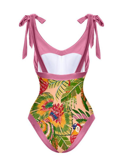 Conjunto de baño con estampado tropical Mamie 