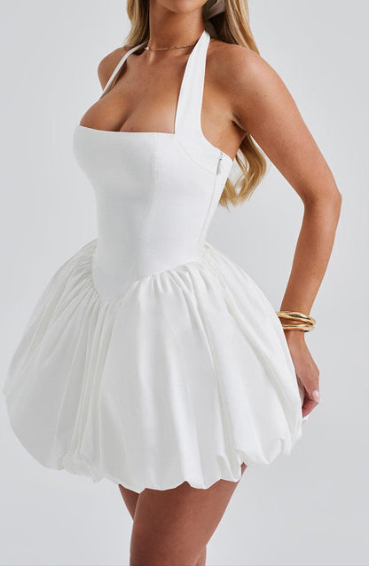 Alexa Mini Dress-Ivory