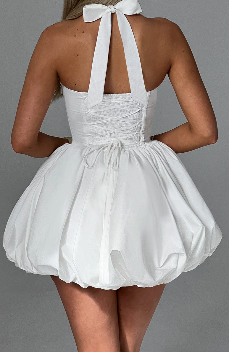 Alexa Mini Dress-Ivory
