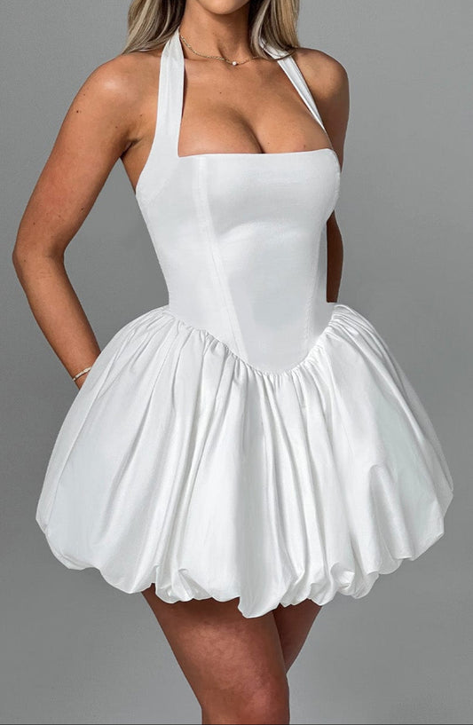 Alexa Mini Dress-Ivory