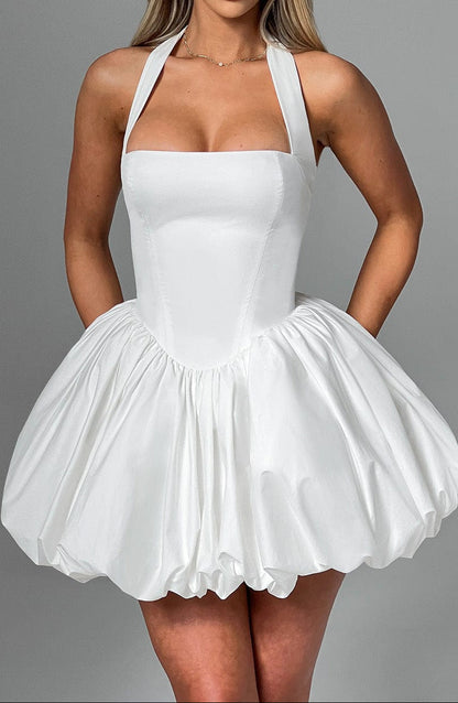 Alexa Mini Dress-Ivory