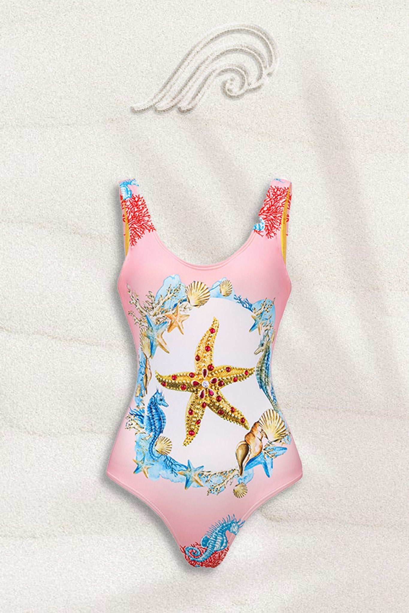 Traje de baño con estampado de estrellas de mar de Mavis 