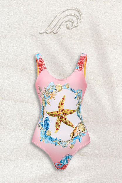 Traje de baño con estampado de estrellas de mar de Mavis 