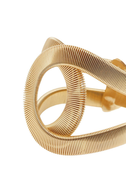 Pulsera geométrica con textura metálica 
