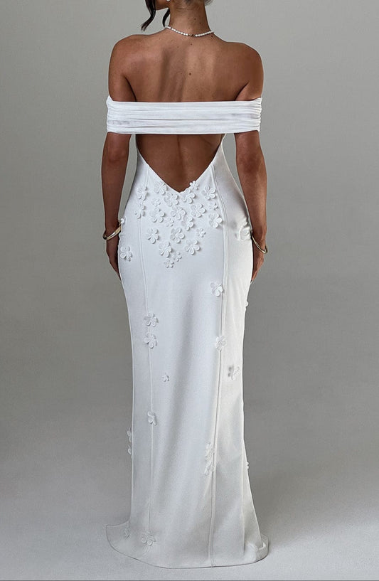 María Camila Maxi Dress-Ivory