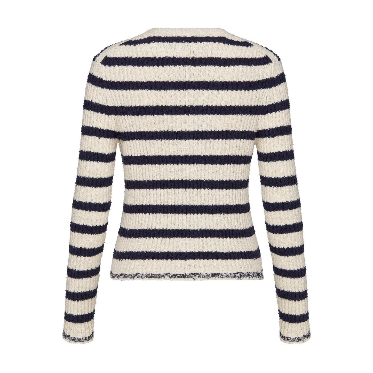 Striped knitted Beige Black Cardigan