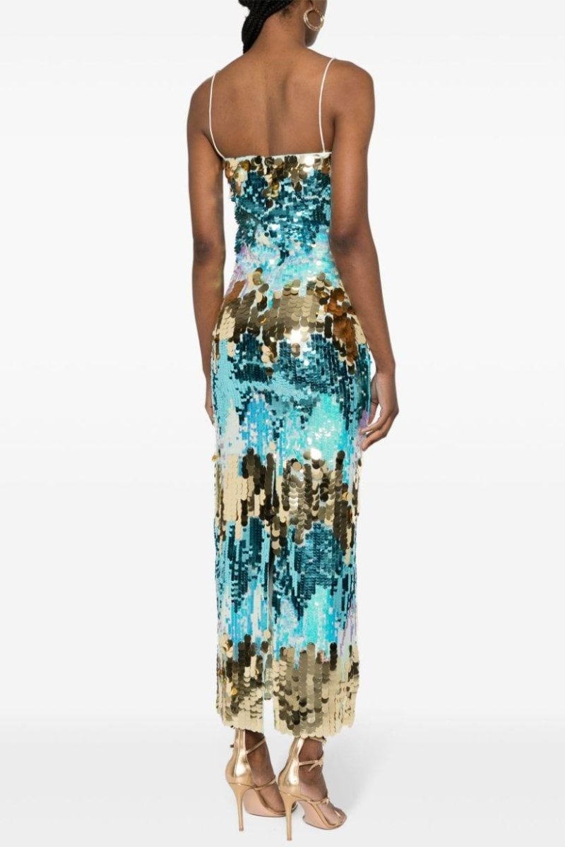 Vestido largo camisola con lentejuelas Moira 