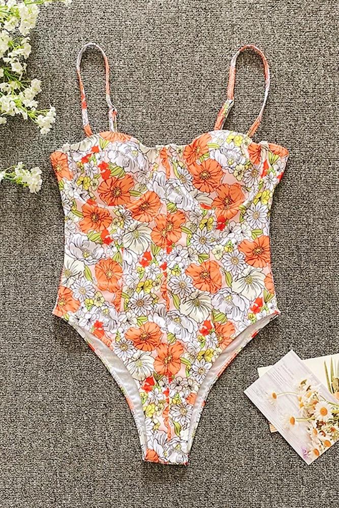Traje de baño con recortes y estampado de Mois 