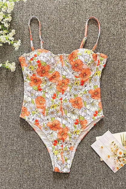 Traje de baño con recortes y estampado de Mois 