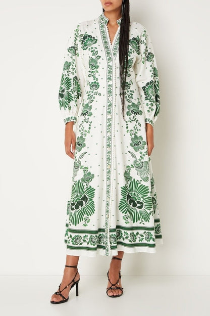 Vestido maxi blusa estampada Nalin 