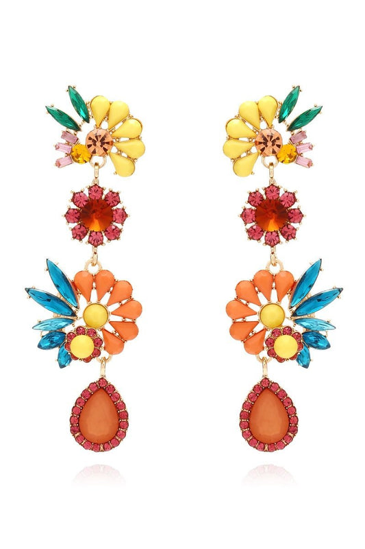 Pendientes colgantes de flores acrílicas Neil 