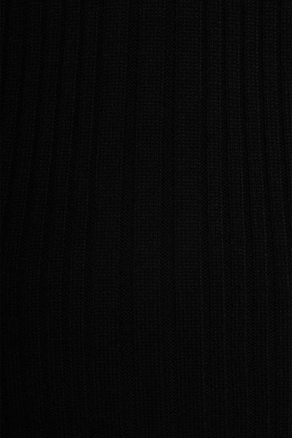Vestido largo de punto con volantes en contraste Novia 