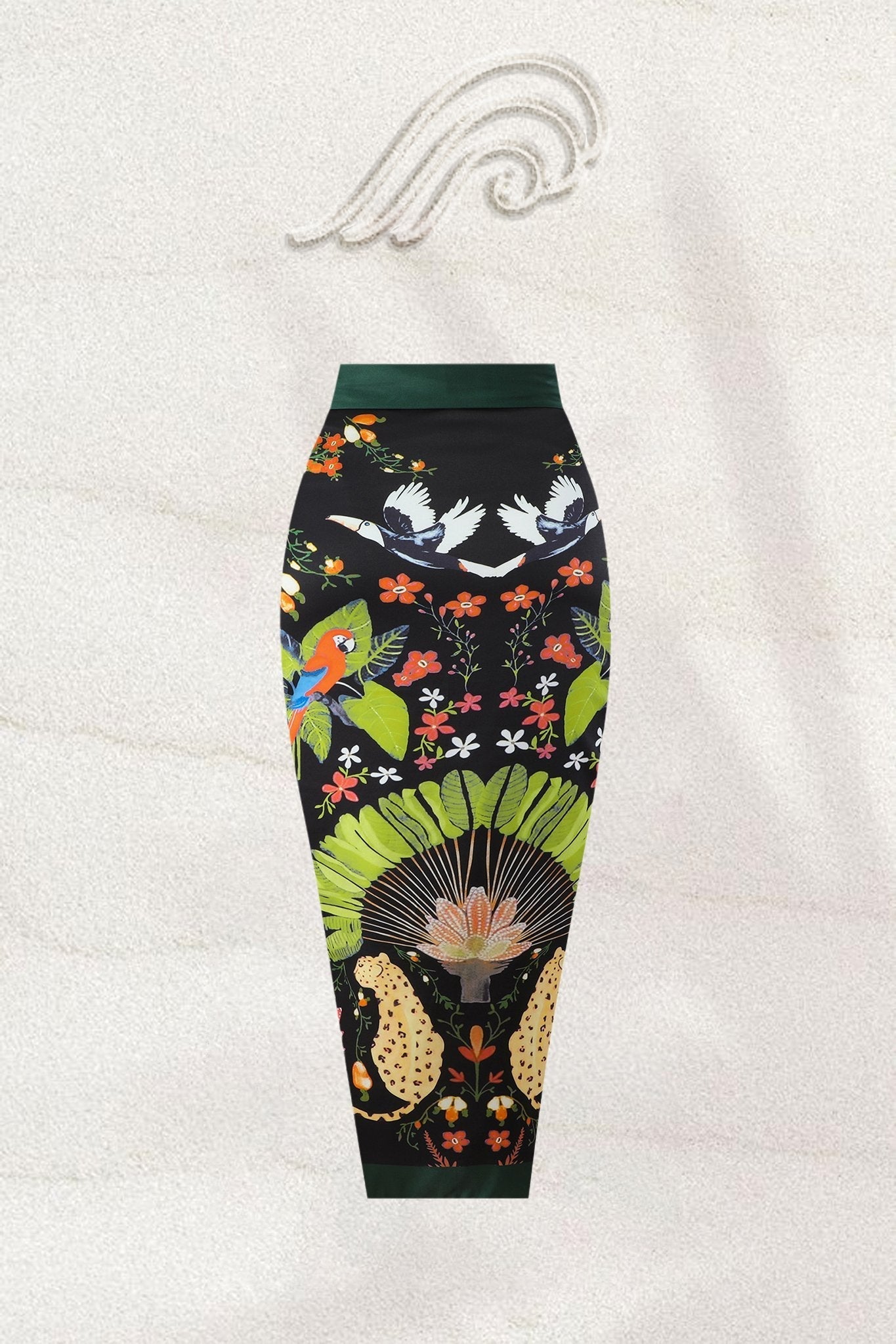 Conjunto de baño de dos piezas fruncido con estampado Paula 