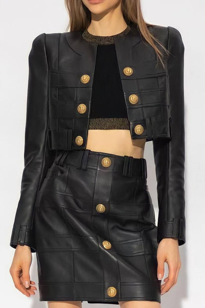Conjunto de chaqueta y minifalda Nelly Pu 