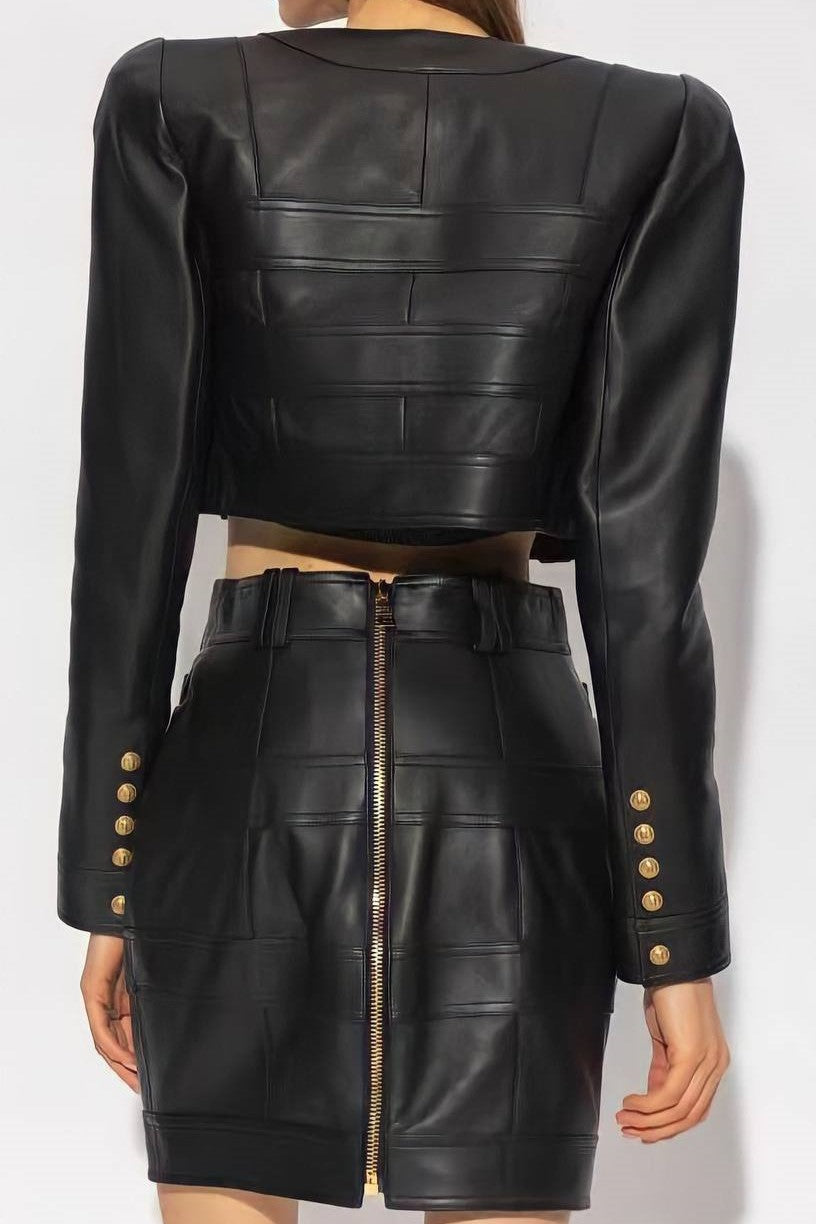 Conjunto de chaqueta y minifalda Nelly Pu 