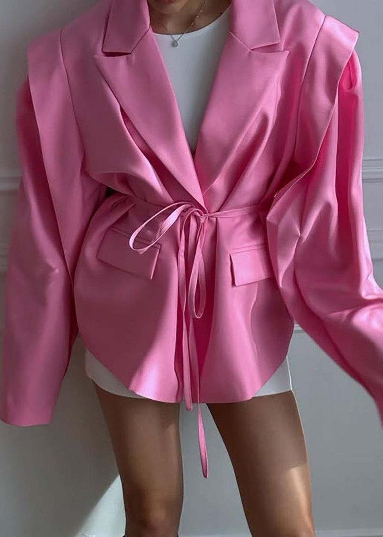 Vienna Wrap-Front Oversized Blazer