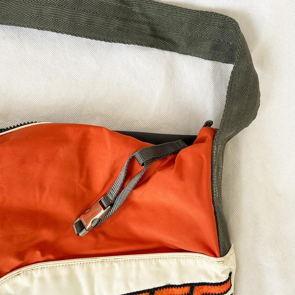 Prada Orange White SHWFFFF Nylon Vintage Bag