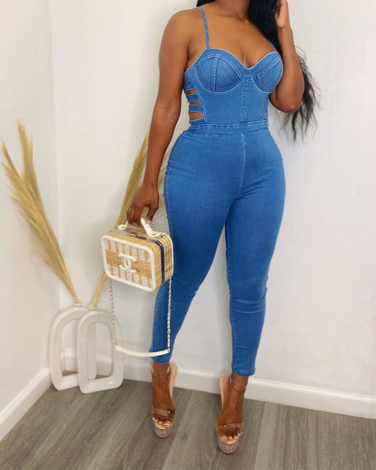 Blue Denim Jumpsuit