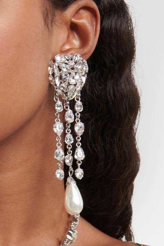 Pendientes de diamantes con borlas Ida 