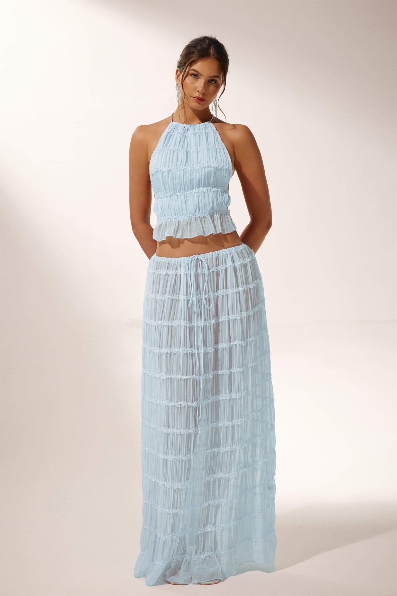 Conjunto plisado sin espalda Rosalie 