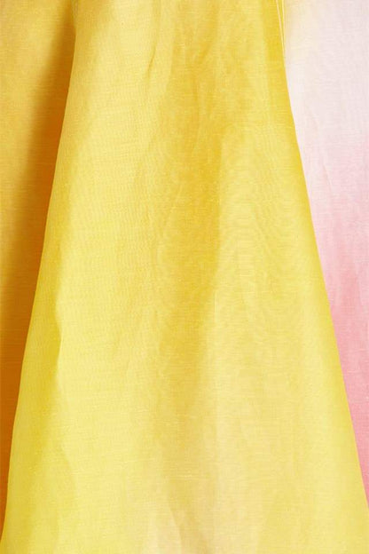Vestido midi con escote en V y mangas abullonadas de Salomé 