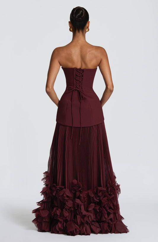 Seraphina Gown - Cherry Lacquer