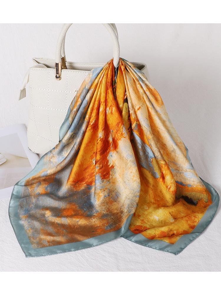 Pañuelo con estampado de paisaje de Sharon 