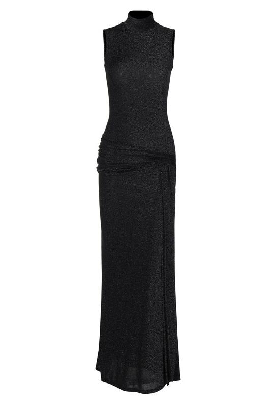 Vestido largo de punto con tirantes metálicos Shonna 